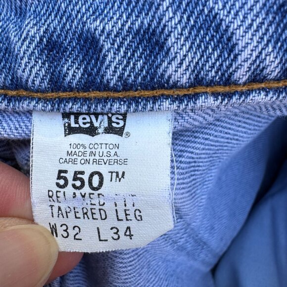 Levis Vintage Womens 550 Orange Tab Flare Wide Leg Embroidered Hem Jeans 30x33 - Picture 10 of 13